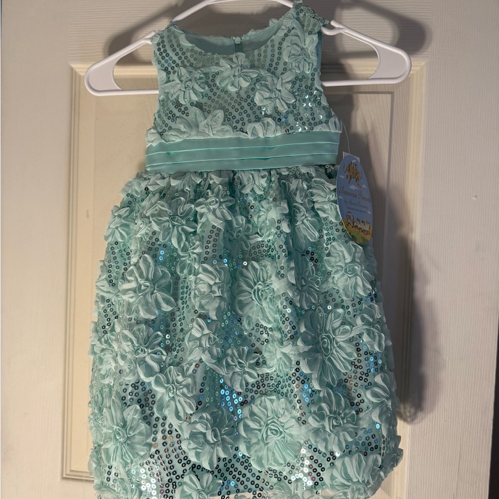 Blue Sequin Dress for Kids